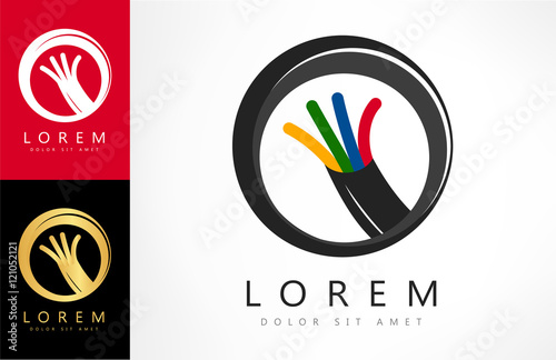 Cable, wires, wiring logo