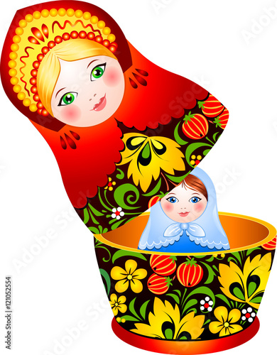 Russian tradition matryoshka doll photo