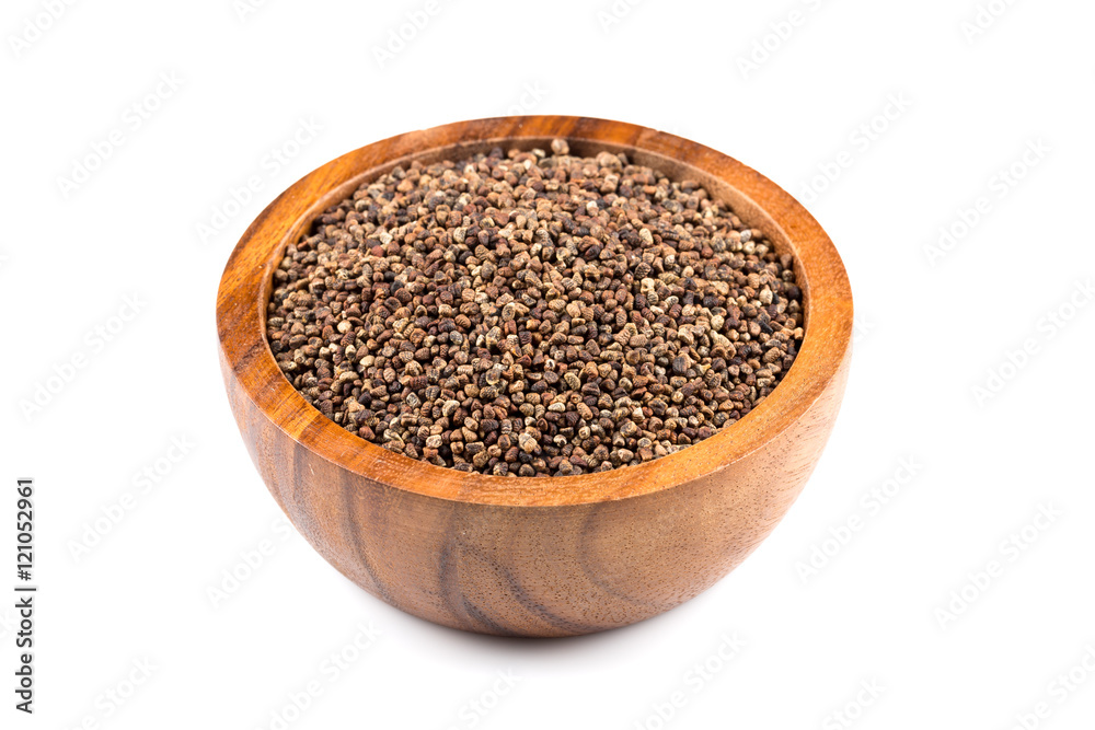 Decorticated cardamom seeds in a bowl Decorticated cardamom seeds in a bowl
