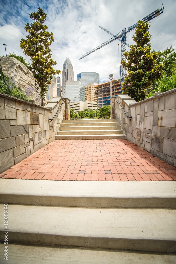 Obraz premium charlotte north carolina romare bearden public park