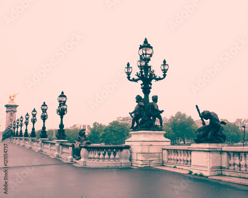 Pont Alexandre III under the rain