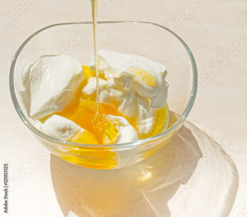 Fresh honey and Greek yoghurt