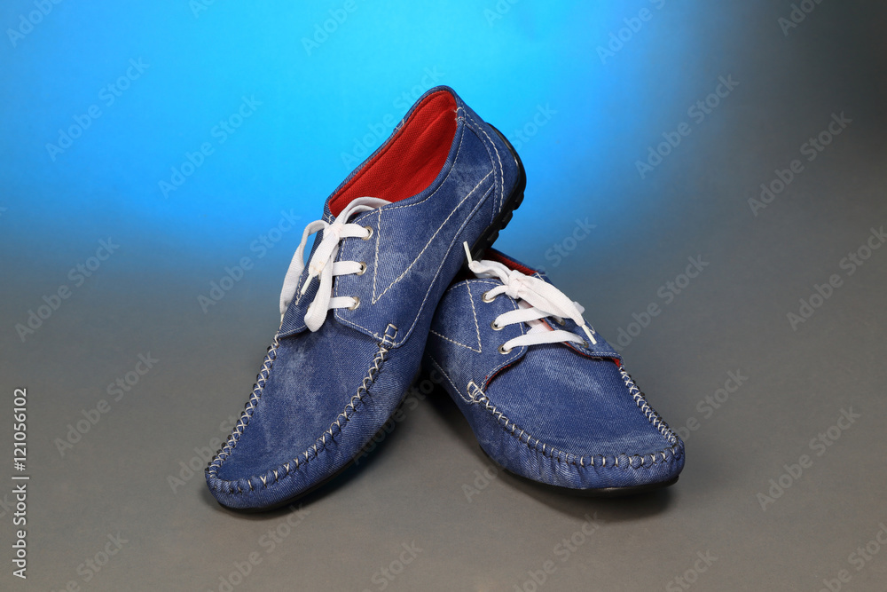 Blue man casual shoes