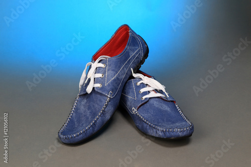 Blue man casual shoes