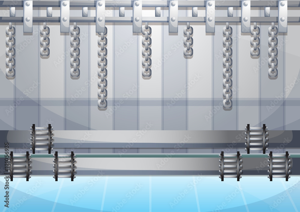 Naklejka premium cartoon vector illustration water pipe wall with separated layers in 2d graphic