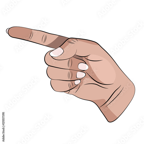 Pointer hand gesture vector.