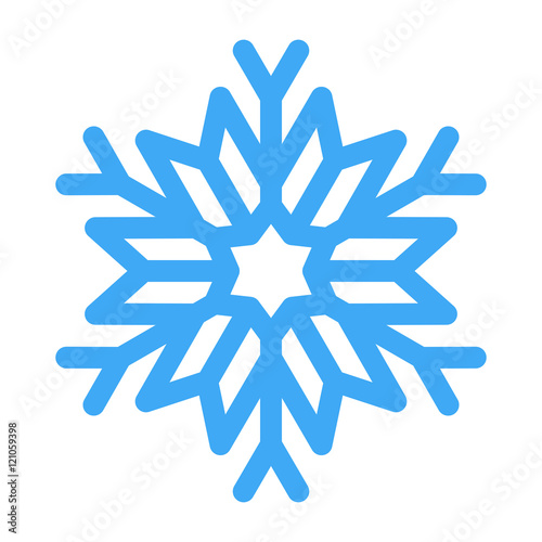 Vector illustration of snowflake for winter design.