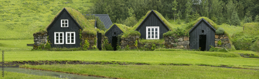 houses of traditional village in Iceland houses of traditional village in Iceland