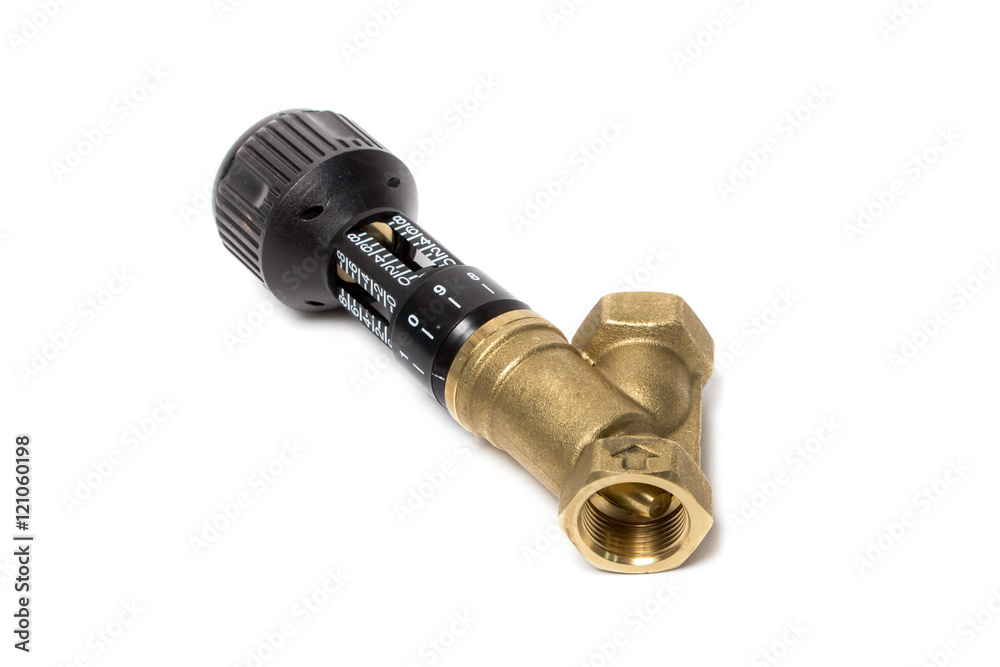 Balancing valve isolated on white background Balancing valve isolated on white background