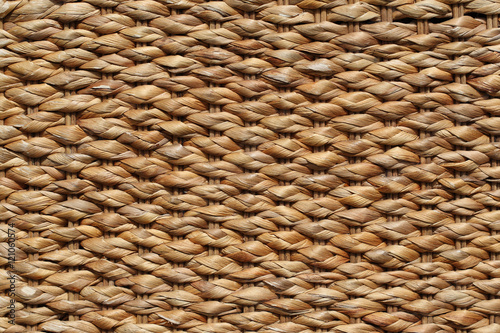 woven straw. Rattan closeup. background.