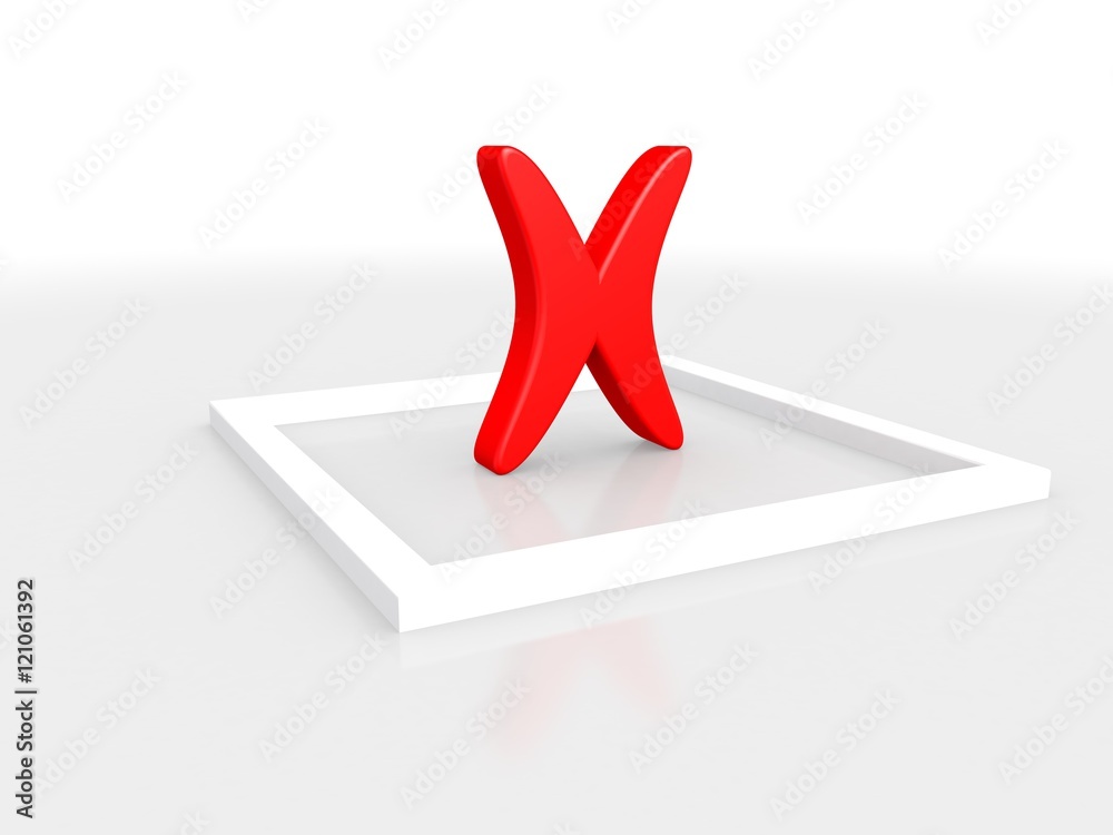 Obraz premium Checkbox with the sign 