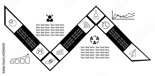 the infographics flat design black