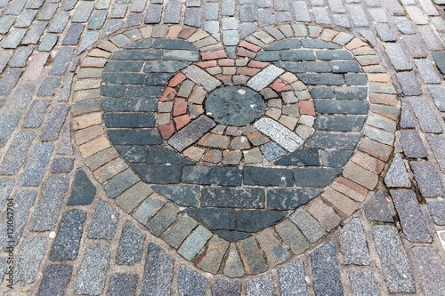 Heart of Midlothian mosaic in Edinburgh