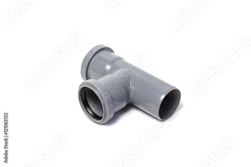 Plastic pipes isolated on white background