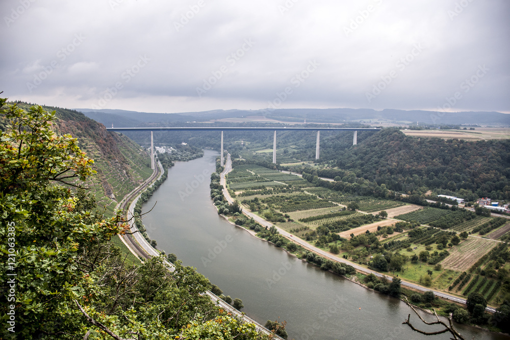 Bridge view from wineyard Wine Region Winningen 4 Bridge view from wineyard Wine Region Winningen 4
