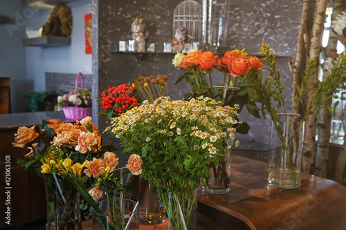 Beautiful flowers in shop © Africa Studio