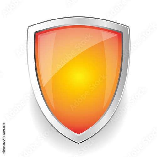 Free Download Empty Steel shield vector - GFXLoad