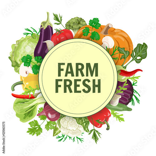 vegetables in circle