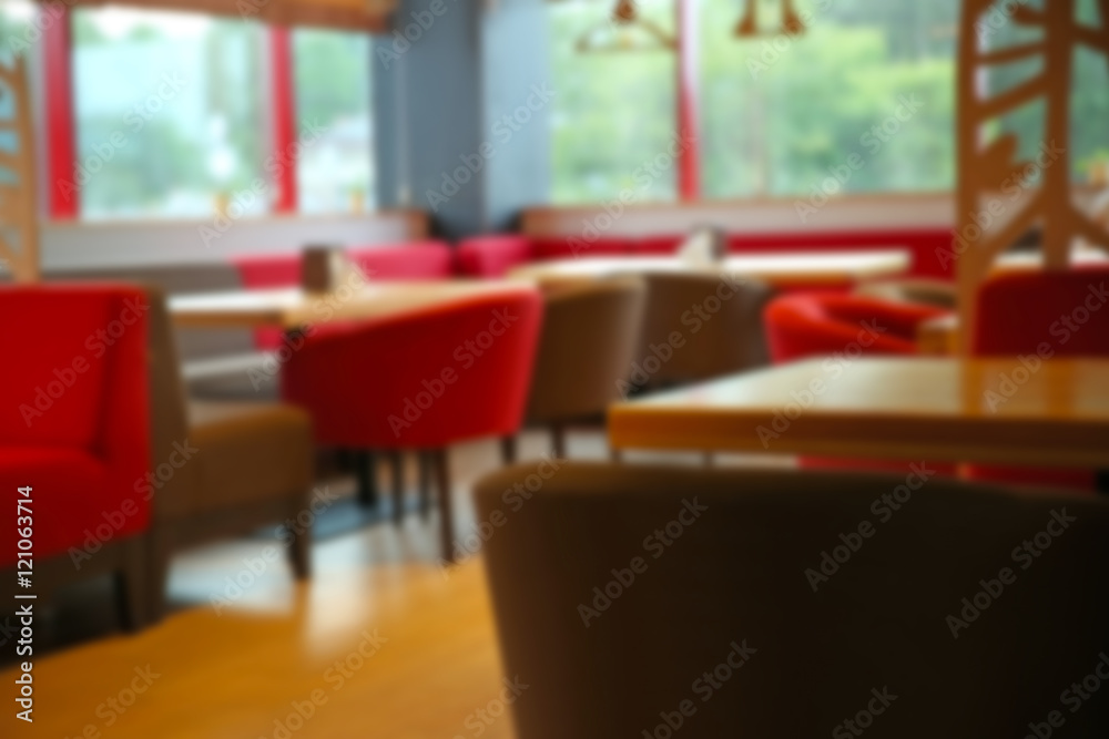 Blurred view of contemporary cafe interior design Blurred view of contemporary cafe interior design