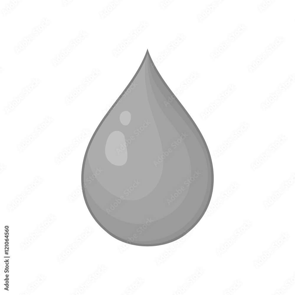 Drop icon in black monochrome style on a white background vector illustration Drop icon in black monochrome style on a white background vector illustration