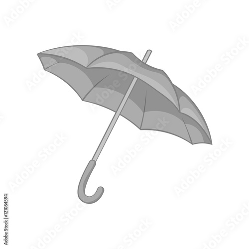 Umbrella icon in black monochrome style on a white background vector illustration