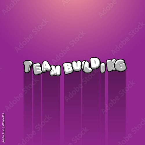Team building title background with long shadow.