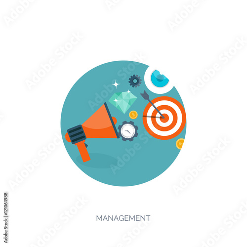 Vector illustration. Flat backgrounds set. New ideas  smart solutions. Business aims. Teamwork. Targeting.