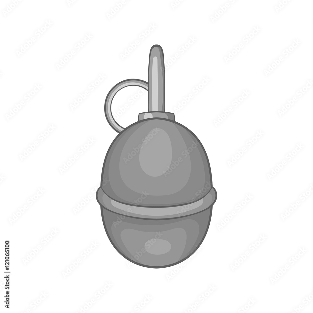 Obraz premium Hand paintball grenade icon in black monochrome style on a white background vector illustration