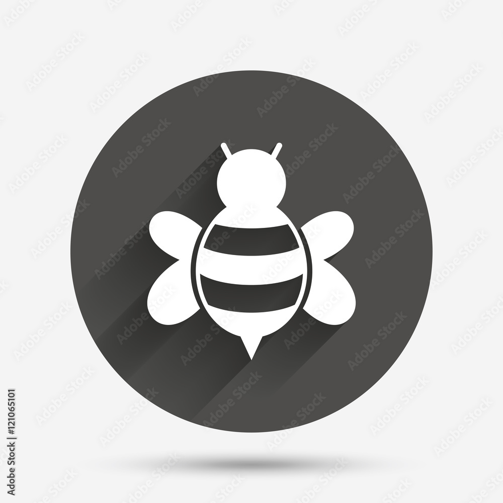 Bee sign icon. Honeybee or apis symbol. Bee sign icon. Honeybee or apis symbol.
