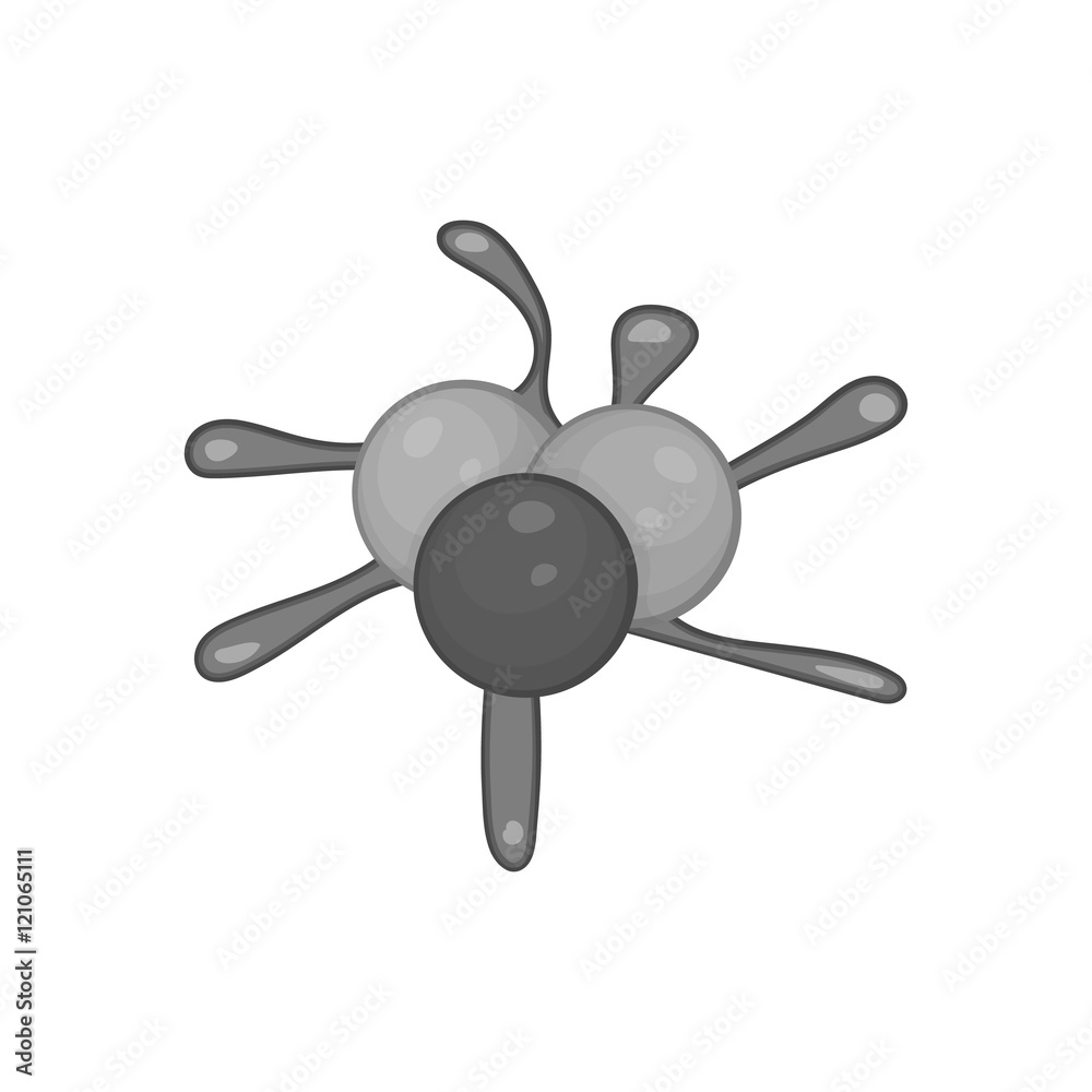 Paintball blob icon in black monochrome style on a white background vector illustration Paintball blob icon in black monochrome style on a white background vector illustration