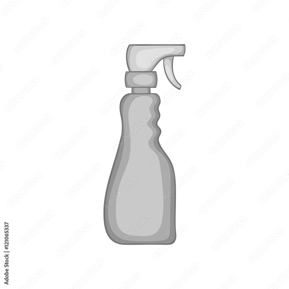 Cleaning spray icon in black monochrome style isolated on white ...
