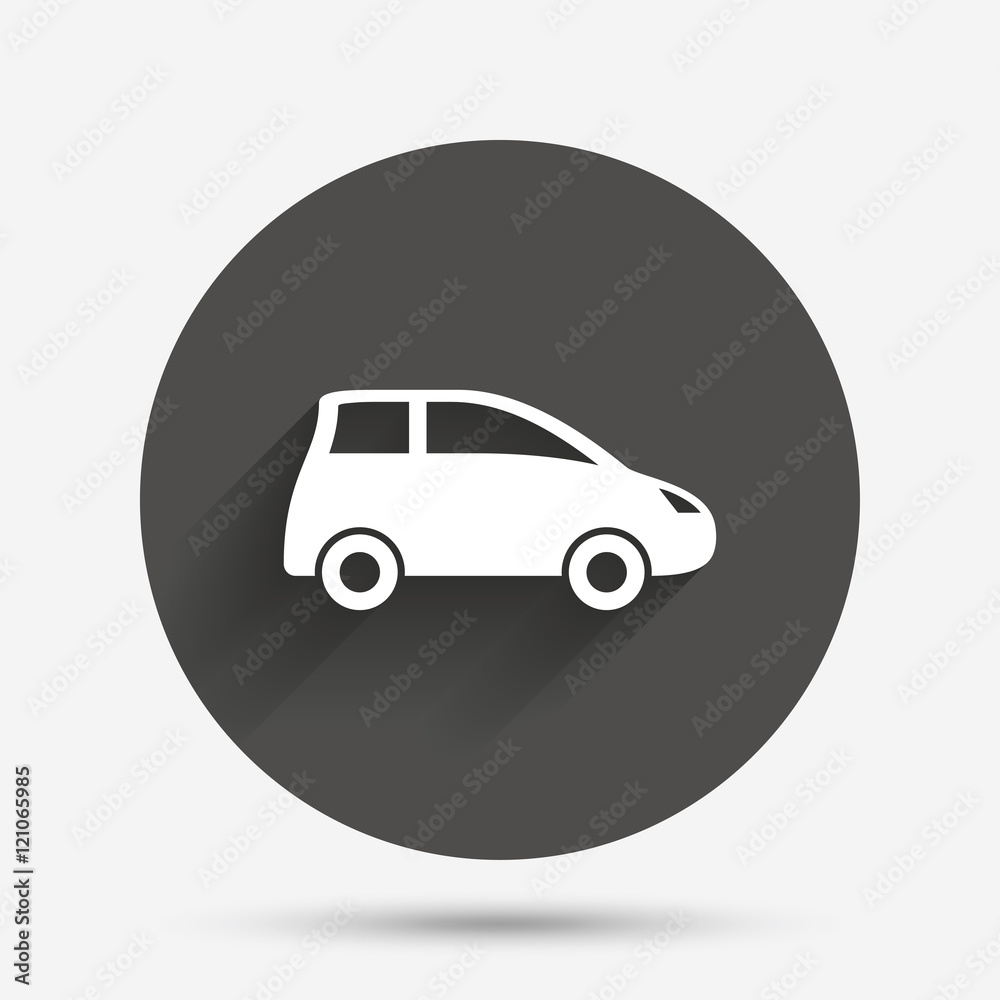 Car sign icon. Hatchback symbol.