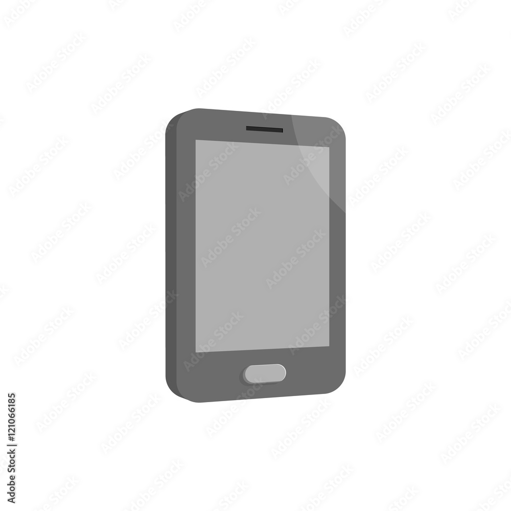 Mobile phone icon in black monochrome style isolated on white background. Gadget symbol vector illustration Mobile phone icon in black monochrome style isolated on white background. Gadget symbol vector illustration