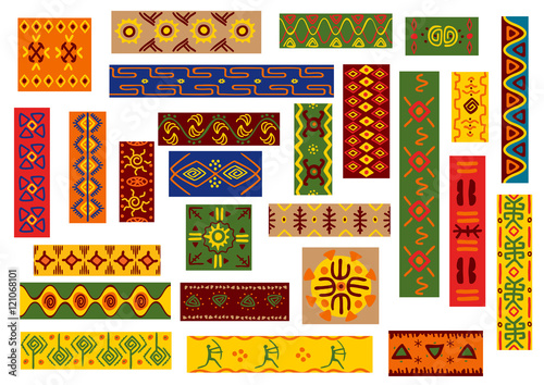 African ethnic ornaments and national patterns