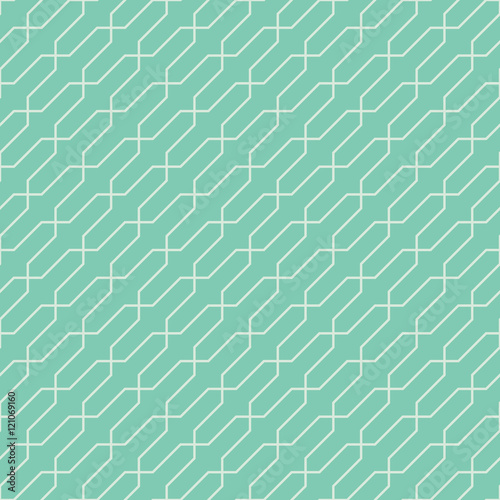 Seamless turquoise pointy moroccan geometric pattern vector