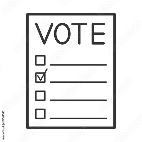 Voting forms. Page for vote icon