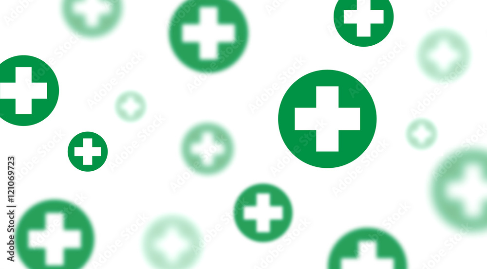 Medical background, Green crosses symbols, vector illustration design Medical background, Green crosses symbols, vector illustration design