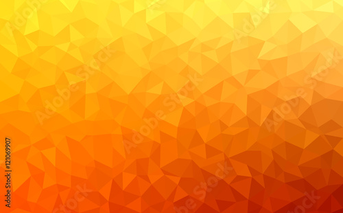 Polygonal vector mosaic - red, yellow, orange - autumn colors