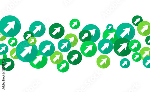 Arrows upward  green symbols  economical profit vector illustration