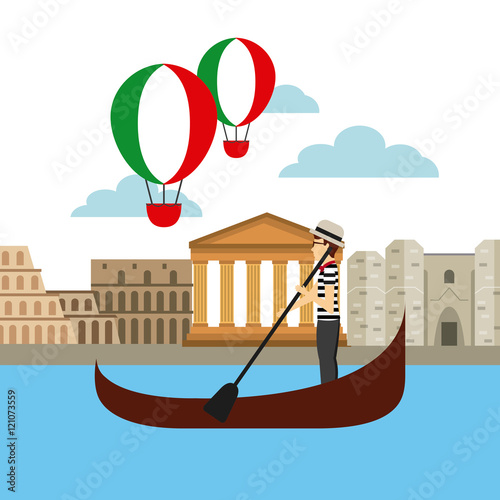 italian culture holidays icon vector illustration design
