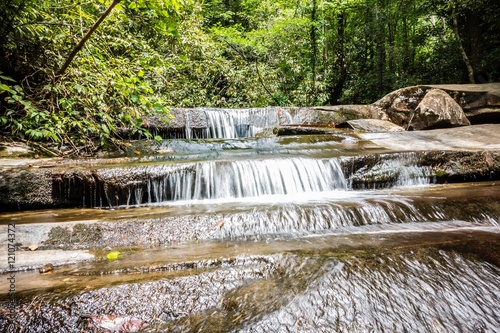 scenic views along hiking trailat table rock mountain south caro