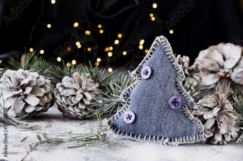 Fototapeta Naklejka Na Ścianę i Meble -  Christmas decoration with fir branches