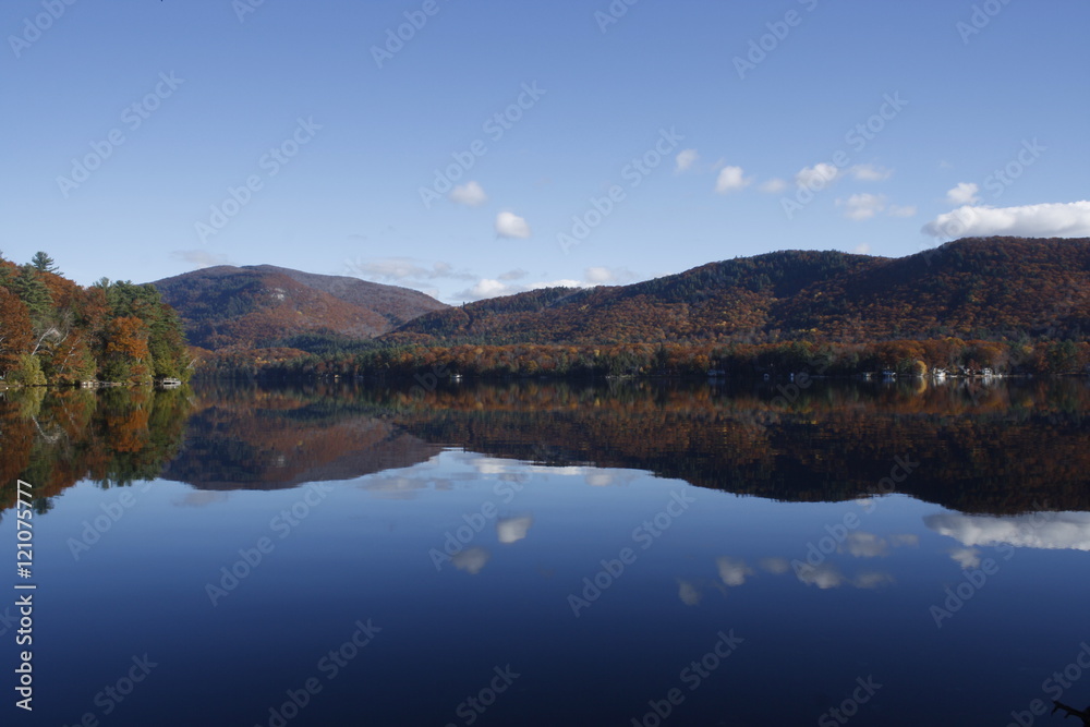 Fall foliage Lake Dunmore, Vermont