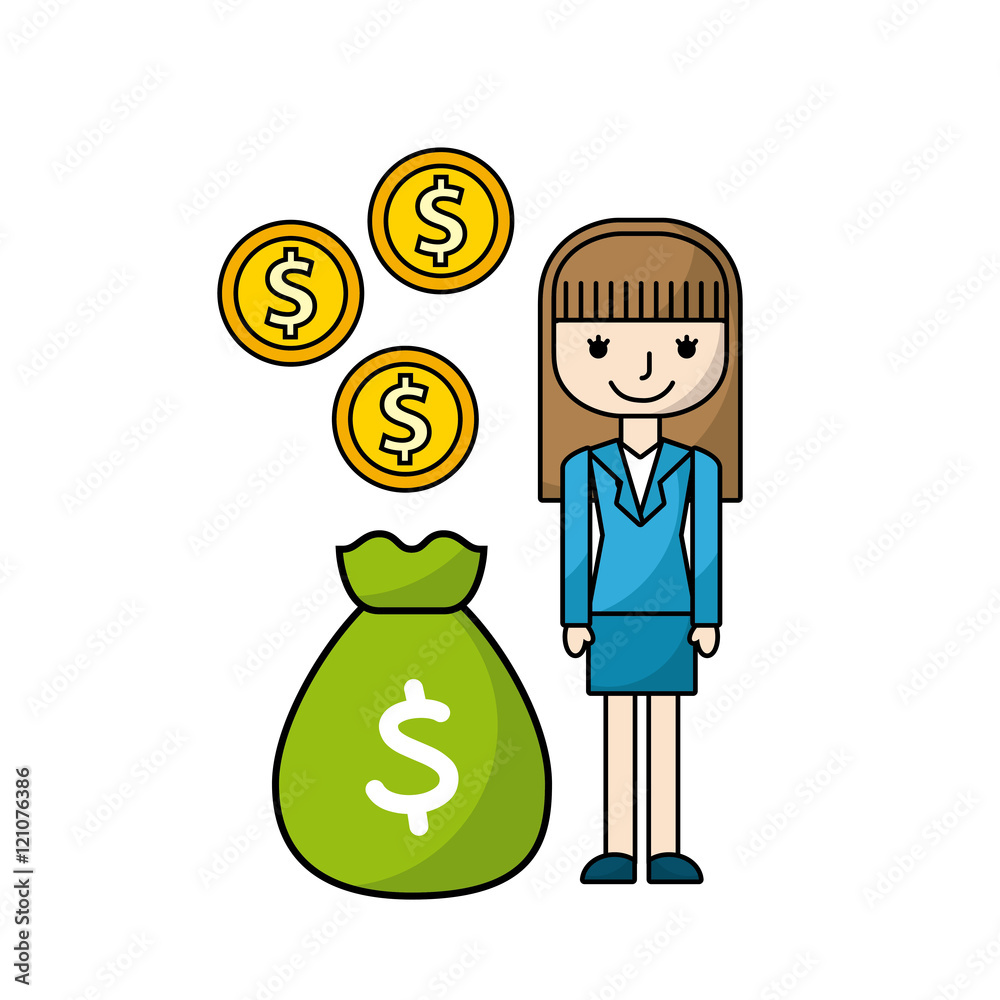 financial business flat line icons vector illustration design