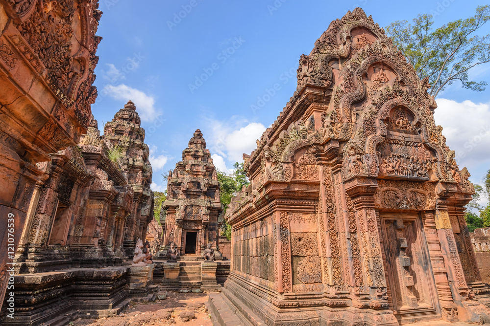 Naklejka premium Świątynia Banteay Srei, Siem Reap, Kambodża