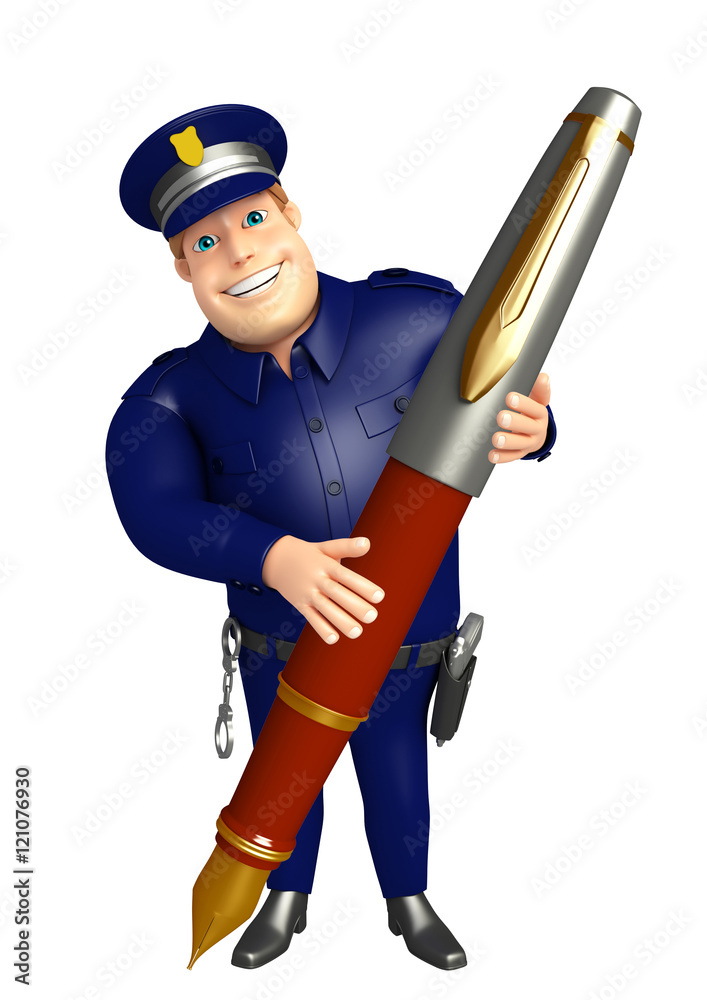 Fototapeta premium Police with Pen
