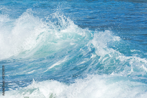 Beautiful teal ocean waves