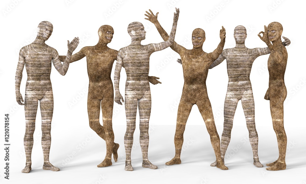 Fototapeta premium Mummies 3D Illustration