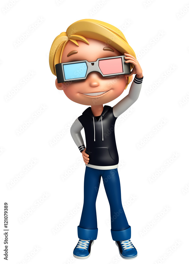 kid boy with 3D gogal kid boy with 3D gogal
