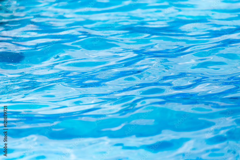 expanse of blue water in the pool as a background